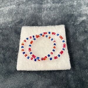 Handmade Patriotic Beaded Bracelets